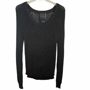 Heather by Bordeaux Women's Size Small Sweater long sleeve Black Gold Accents